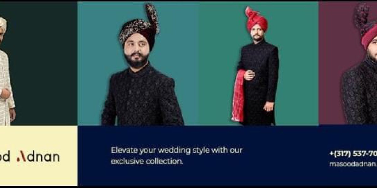 Top Trends in Men's Marriage Wedding Sherwani and Turbans for Groom in the USA